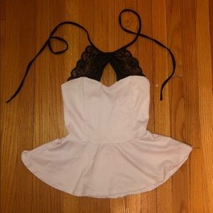 *SOLD ON MERCARI* Lace Peplum Top